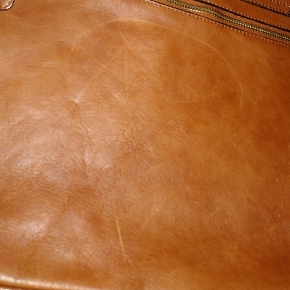 "Old Angler" Chestnut Leather Briefcase - Picture 9 of 12